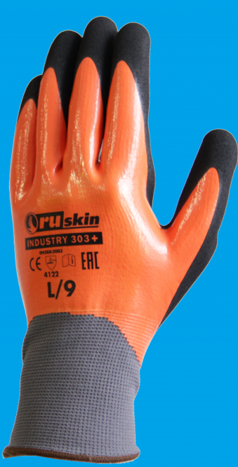 Нитриловые перчатки с двойной обливкой Ruskin® Industry 303+