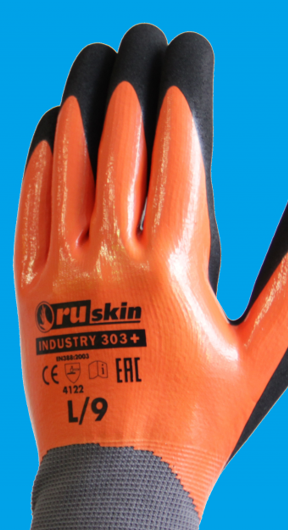 Нитриловые перчатки с двойной обливкой Ruskin® Industry 303+