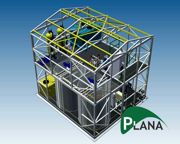 Канализационные очистные сооружения PlanaOS-B-МBBR на мобильном носителе биоценоза